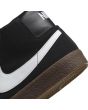 Zapatillas de Skate Nike SB Zoom Blazer Mid Negras con logo blanco y suela Sail talón