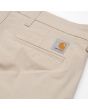Pantalón Chino Carhartt WIP Sid Pant Wall beige para hombre logo