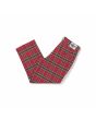 Pantalón holgado chino Volcom V ENT Noa Deane Plaid rojo a cuadros para hombre doblado