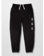 Pantalón Deportivo de forro polar Volcom Iconic Stone Black para hombre frontal 