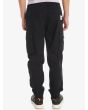 Niño con pantalón cargo de cintura elástica Quiksilver Upcargo to surf Negro posterior