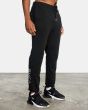 Hombre con Pantalón jogger Rvca Swift Sweat negro derecha
