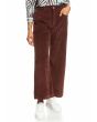 Mujer con pantalón de pana ancho Roxy Surf On Cloud Chocolate
