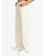 Mujer con Pantalón ancho de pana Roxy Surf On Cloud Cord Tapioca lateral