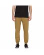 Hombre con pantalón elástico Volcom Frickin Slim Tapered Jogger Caqui Oscuro