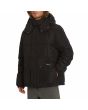Hombre con parka acolchada con capucha Volcom Superstoner 5K negra bolsillo lateral
