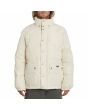 Hombre con parka acolchada Volcom Superstoner 5K blanca capucha extraíble