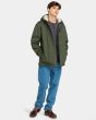 Hombre con parka resistente al agua Element Alder Jacket Verde bolsillos