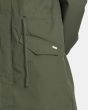 Hombre con Parka resistente al agua RVCA Fishtail Raincoat Jacket Verde bolsillo