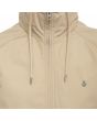 Hombre con chaqueta impermeable con capucha Volcom Hernan 10K Jacket Khaki cuello