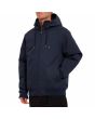 Hombre con chaqueta impermeable con capucha Volcom Hernan 10K Jacket Azul Marino bolsillo