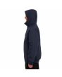 Hombre con chaqueta impermeable con capucha Volcom Hernan 10K Jacket Azul Marino lateral