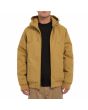 Hombre con parka con capucha Volcom Hernan 5K Jacket Tobacco abierta