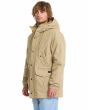 Hombre con Volcom Starget 5K Parka color Khaki lateral