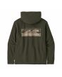 Sudadera de capucha Patagonia Boardshort Logo Uprisal Hoody verde Basin Green Unisex