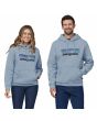 Mujer y Hombre con Sudadera de capucha Patagonia P-6 Logo Uprisal Azul Vapor Unisex