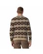 Hombre con Jersey de lana reciclada Patagonia M's Recycled Wool-Blend Sweater Morning Flight Marrón posterior