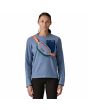 Mujer con Riñonera al hombro Patagonia Terravia Mini Hip Pack 1 Litro Patchwork Barnacle Blue