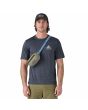 Hombre con Riñonera de bandolera Patagonia Terravia Mini Hip Pack 1L River Rock Green Unisex