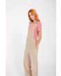 Mujer con peto de pana Volcom Stone Street Light Khaki bolsillos laterales