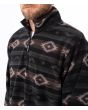 Hombre con sudadera polar Hurley Mesa Windchill 1/4 Zip negra cremallera