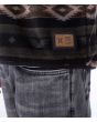 Hombre con sudadera polar Hurley Mesa Windchill 1/4 Zip negra parche