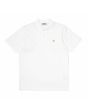 Polo de manga corta Carhartt WIP Chase Pique Blanco con logo dorado para hombre