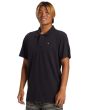 Hombre con camisa polo de manga corta Quiksilver DNA Azul Marino lateral