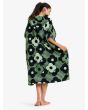 Roxy poncho toalla Stay Magical Printed anthracite para mujer vista trasera, uso playa