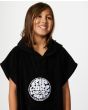 Niño con Toalla de playa con capucha Rip Curl Icons Boy negra logo bordado
