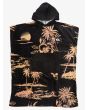Toalla cambiadora con capucha Quiksilver Hoody Towel negra Black Jet Black para hombre