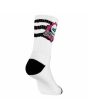 Calcetines Powell Peralta Ripper Stripes blanco negro rosa para hombre talón