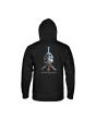 Powell Peralta sudadera de capucha Skull & Sword negra skate streetwear gráfico trasero
