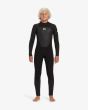 Niño con traje de surf con cremallera en la espalda Quiksilver Boys Prologue 4/3mm Negro