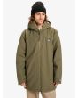 Hombre con parka impermeable con capucha Quiksilver Overcast 3K Verde