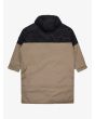 Chubasquero tipo poncho cambiador Quiksilver Youth Full Rig Poncho Negro y Beige para niño 8-16 años posterior