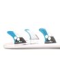 Quillas para tabla de surf FCS II AM PC L Tri Fins puestas tabla