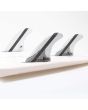 Quillas para tabla de Surf FCS II Firewire Performance Core Carbon Tri-Fins Blancas Medium Thruster Set Up
