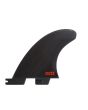 Quillas para tabla de surf FCS II H4 Quad Rear Fins Smoke Medium posterior