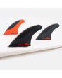 Quillas para tabla de Surf FCS II Jason Stevenson Performance Core Tri-fins Charcoal Red Talla M set