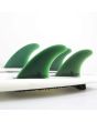 Quillas para tabla de surf FCS II Carver Neo Glass Eco Quad Rear Fins verdes Medium Set Up