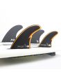 Quillas para tabla de surf FCS II Gerry Lopez Performance Core Tri-Quad Fins Negras Medium Quad Set Up