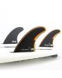 Quillas para tabla de surf FCS II Gerry Lopez Performance Core Tri-Quad Fins Negras Medium Thruster Set UP