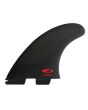 Quillas para tabla de surf FCS II Sharp Eye Performance Core Tri Fins negras y rojas Medium interior