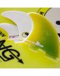 Quillas para tabla de surf FCS II Town and Country Performance Glass Twin y estabilizador Yellow Fade X-Large detalle