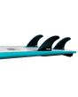 Quillas para tabla de surf Futures R6 RTM Hex Honeycomb Teal Legacy Negras Medium Set