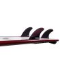 Quillas para tabla de surf Futures P6 RTM Thruster Legacy Series en color burdeos y negro talla M set