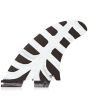 Quillas para tabla de surf Gorilla FCS II On The Blob Tri-Fin Set Large blanca y negra