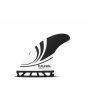 Quillas de Surf Futures Sharp Eye Honeycomb Negro-Blanco Thruster Medium