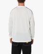Hombre con maillot de moto Deus Ex Machina Ratchet Moto Jersey Blanco posterior